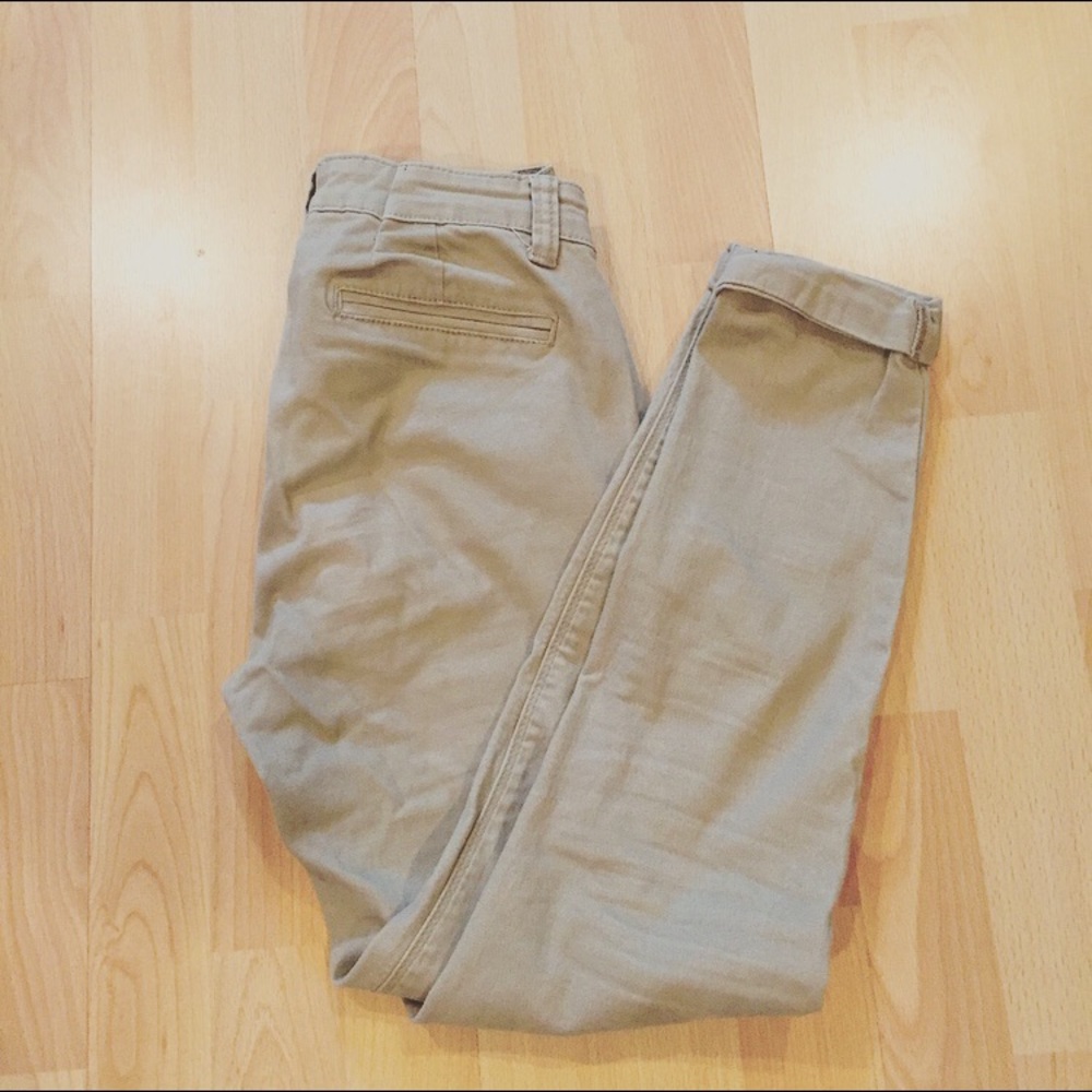 Cream beige skinny pants